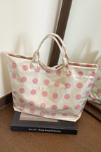 Color black Polka Dot Durable Waterproof PVC Tote Bag
