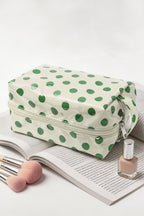 Light Pink Durable PVC Polka Dot Makeup Bag