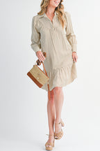 Beige Bow Pearl Decor Straw PU Leather Patched Crossbody Bag