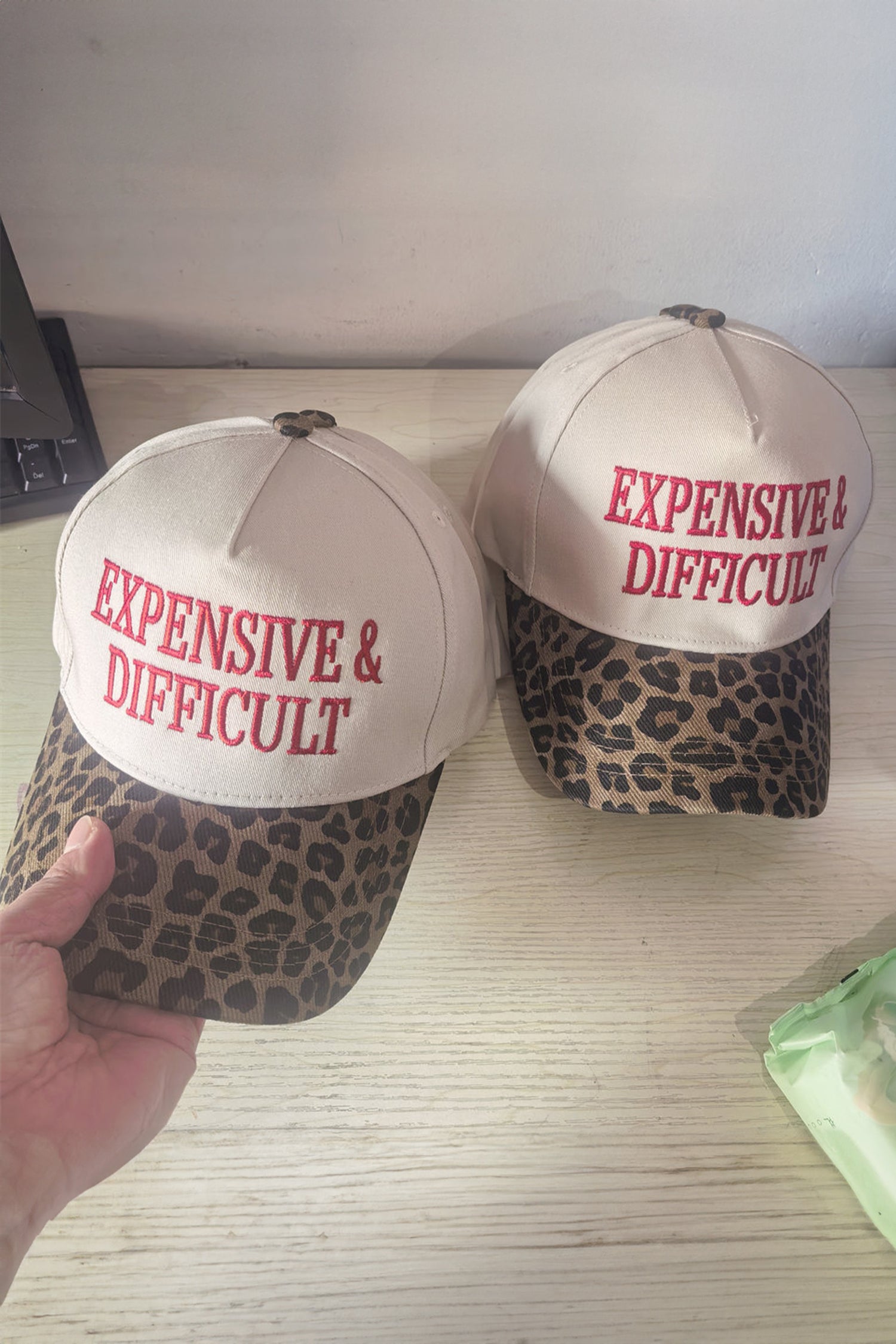 Red Dahlia EXPENSIVE & DIFFICULT Leopard Contrast Brim Cap
