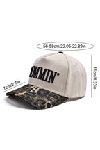 Black MOMMIN Embroidered Leopard Contrast Brim Baseball Cap