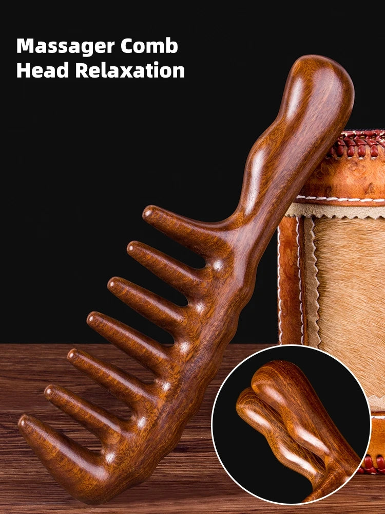 Wooden Head Foot Massager Scalp