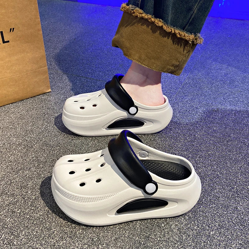 Thick-Soled Toe-Toe Shoes and Slippers