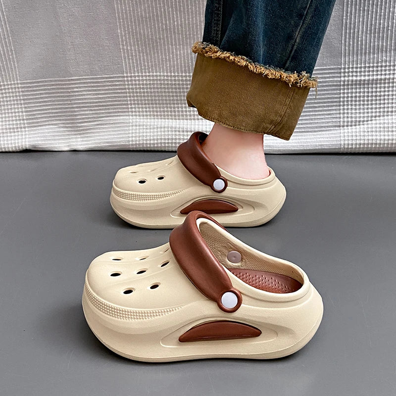 Thick-Soled Toe-Toe Shoes and Slippers