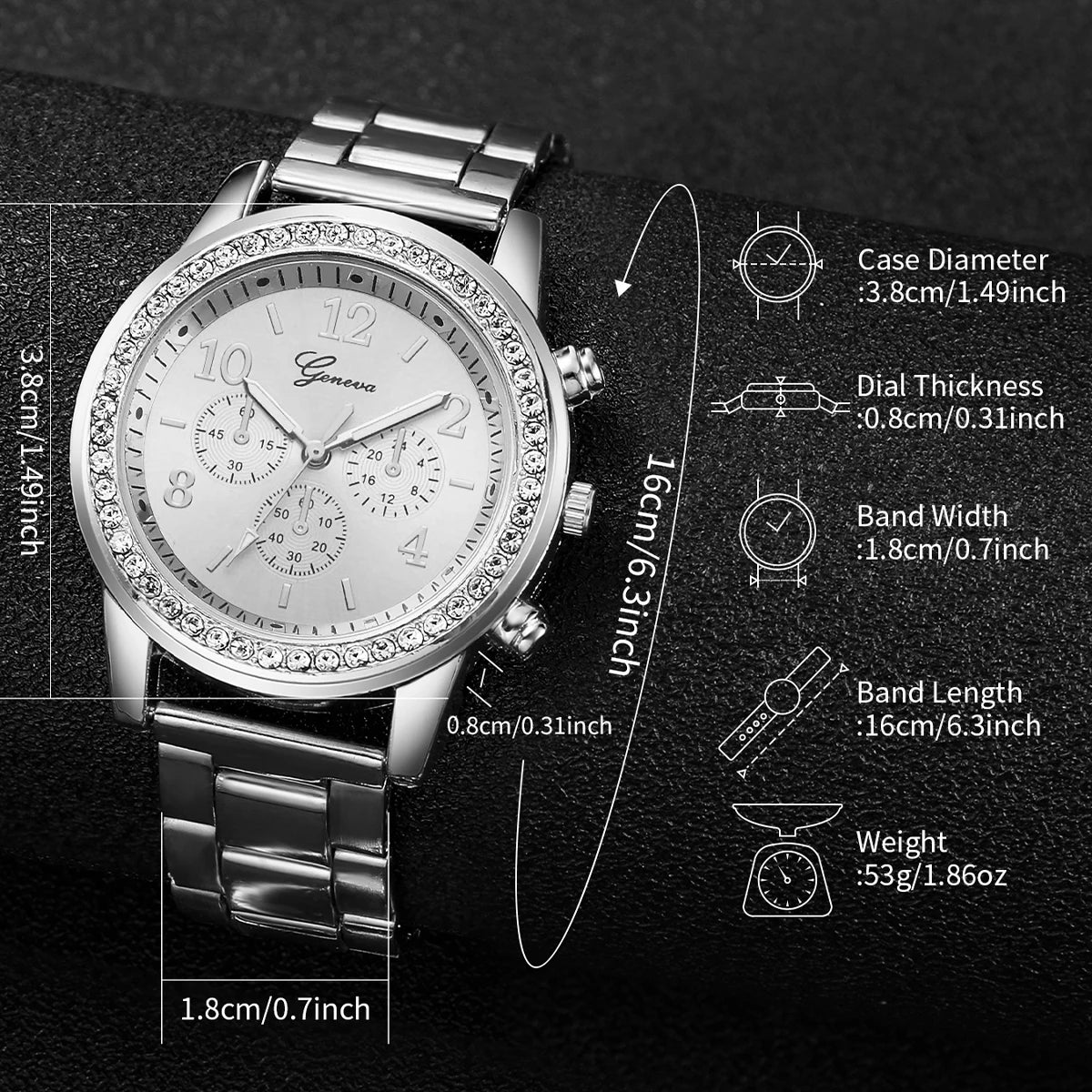 Luxury Steel Band Ladies Quartz Watch