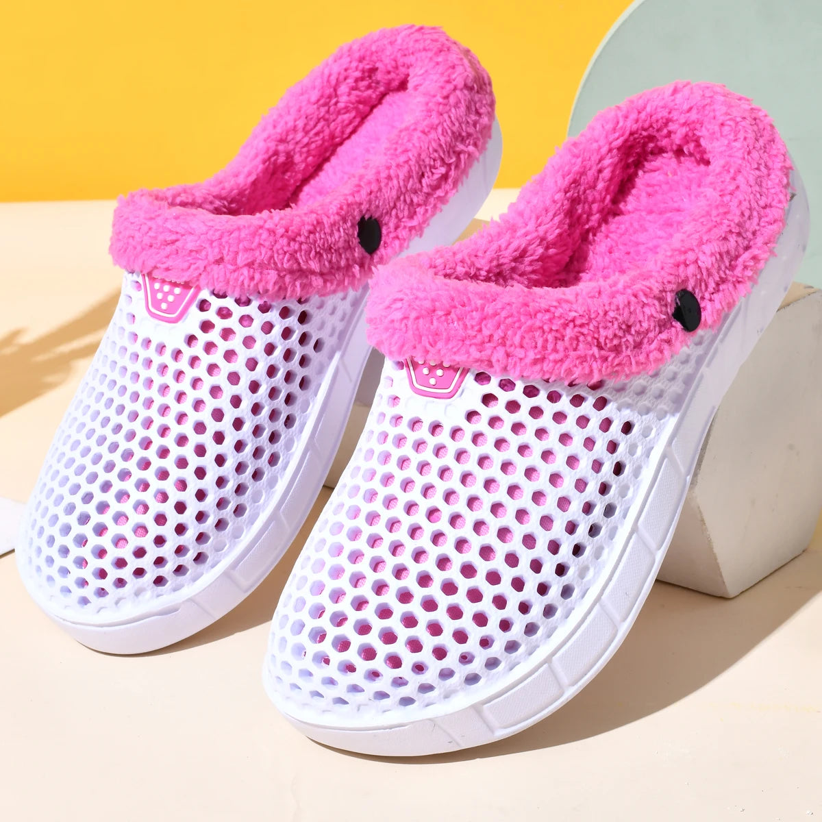 Winter Warm Plus Velvet Thickened Clogs Mule Shoes