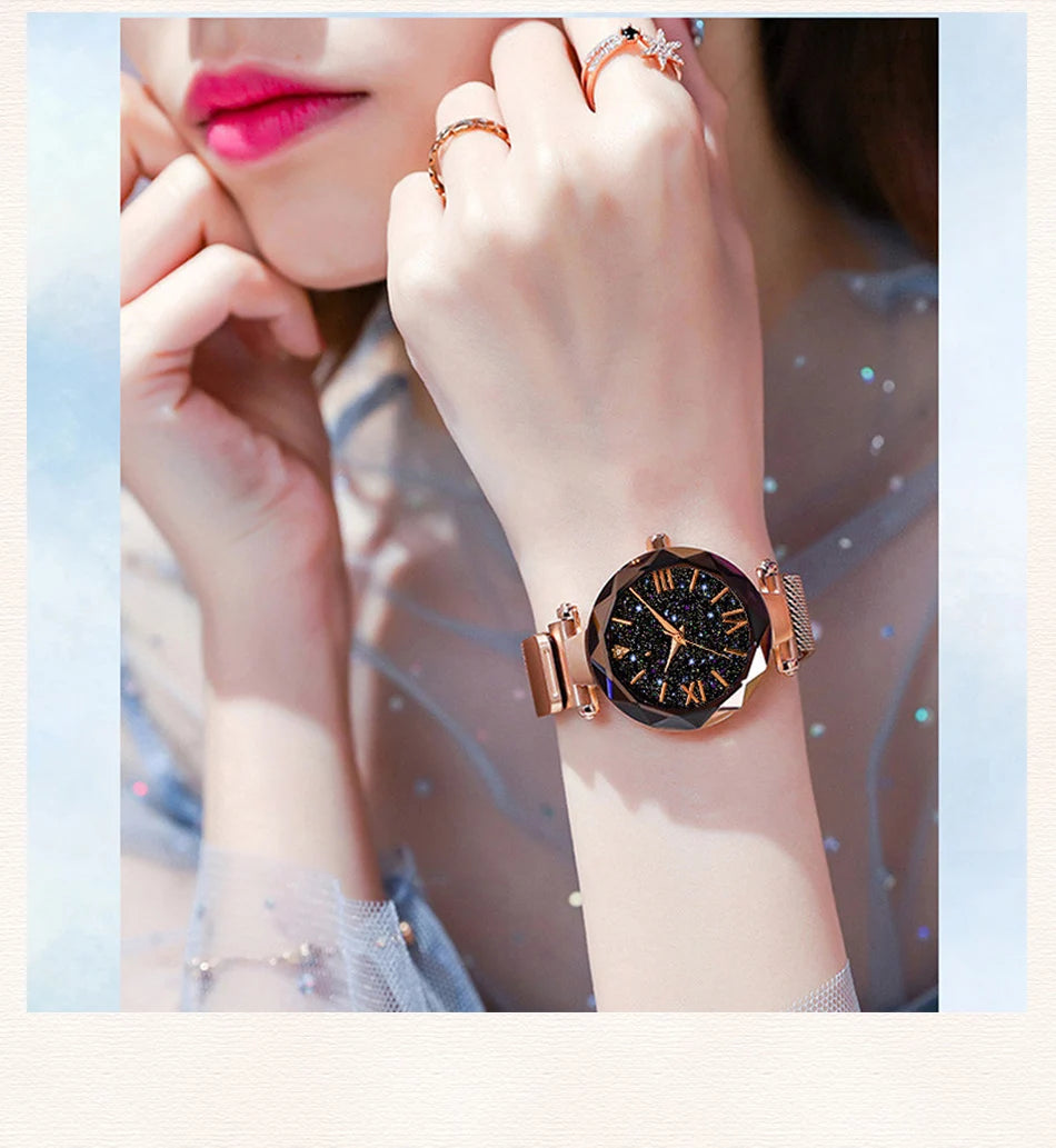 Belt Diamond Quartz Watch Women
