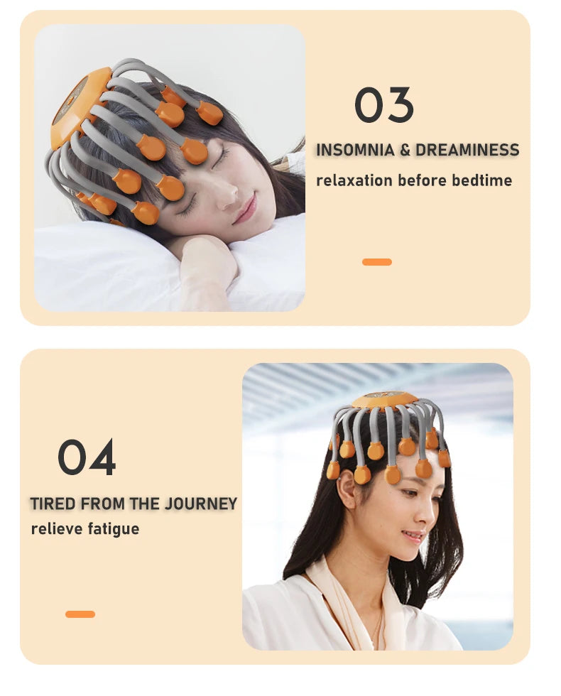 Head Massager Red Light Vibrator
