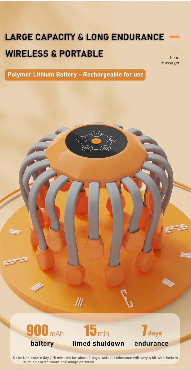 Head Massager Red Light Vibrator