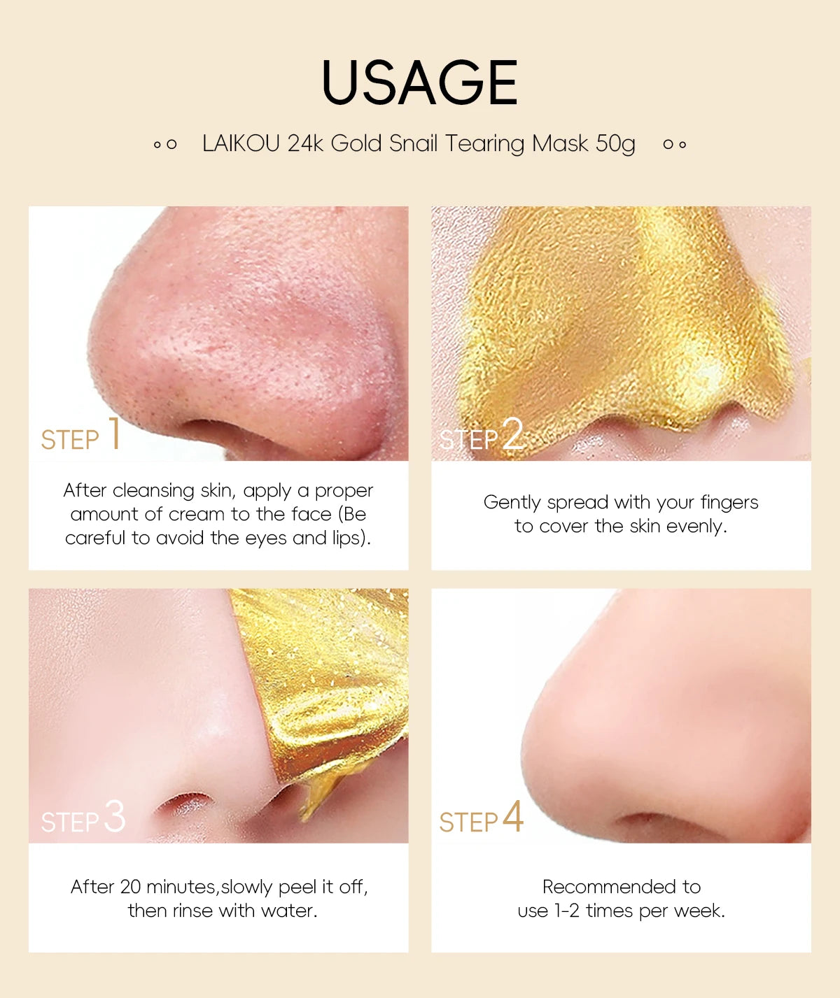 24K Gold Snail Peel-Off Mask