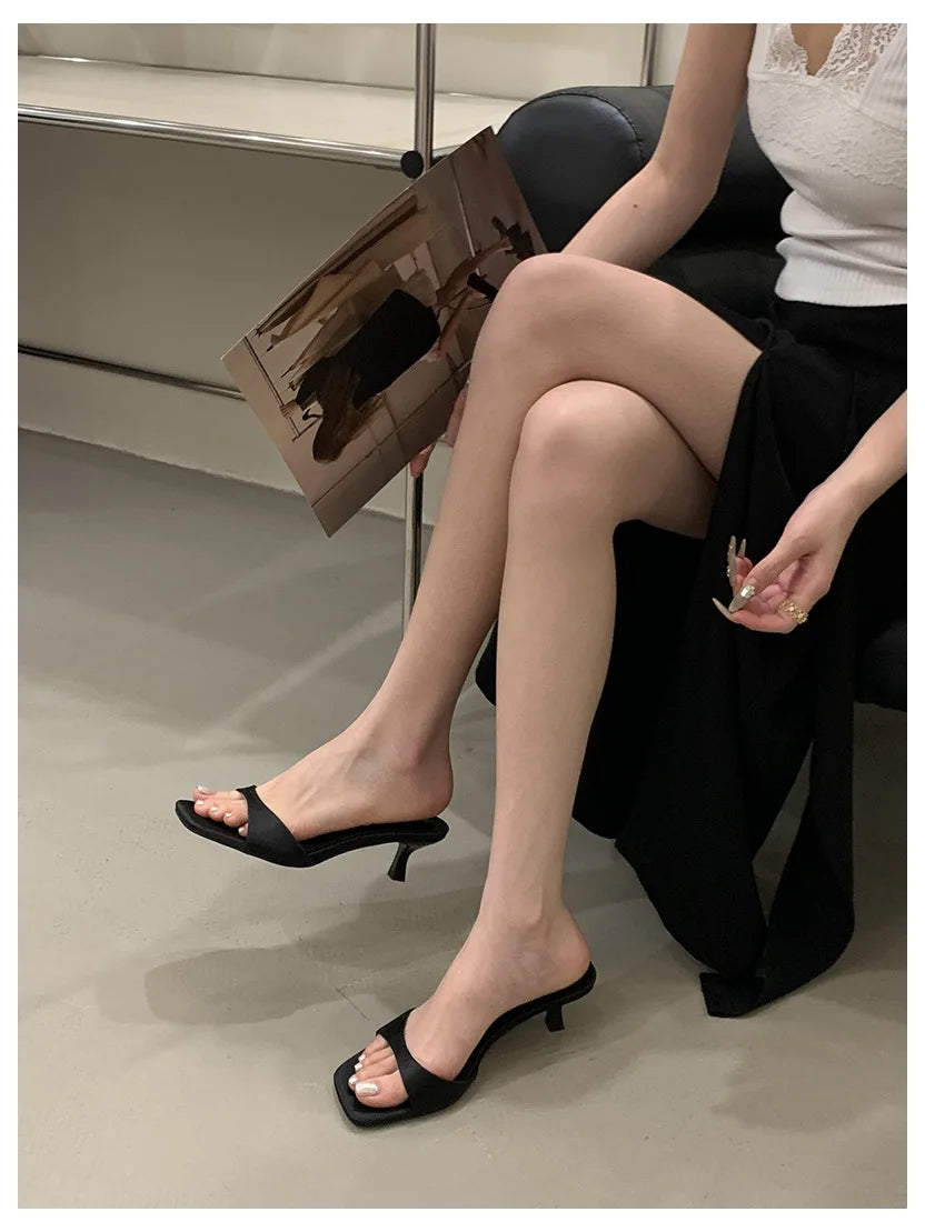 Outdoor Flip Flops Thin High Heel