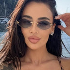 Metal Frame Vintage Rhombus Glasses