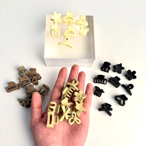 Beige Mixed Pack Small Clips