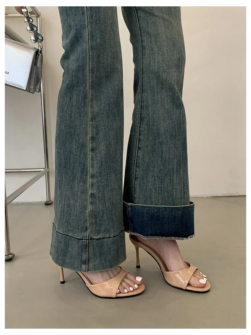 Outdoor Flip Flops Thin High Heel