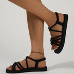 Light Weight Elastic Back Strap Sandalias