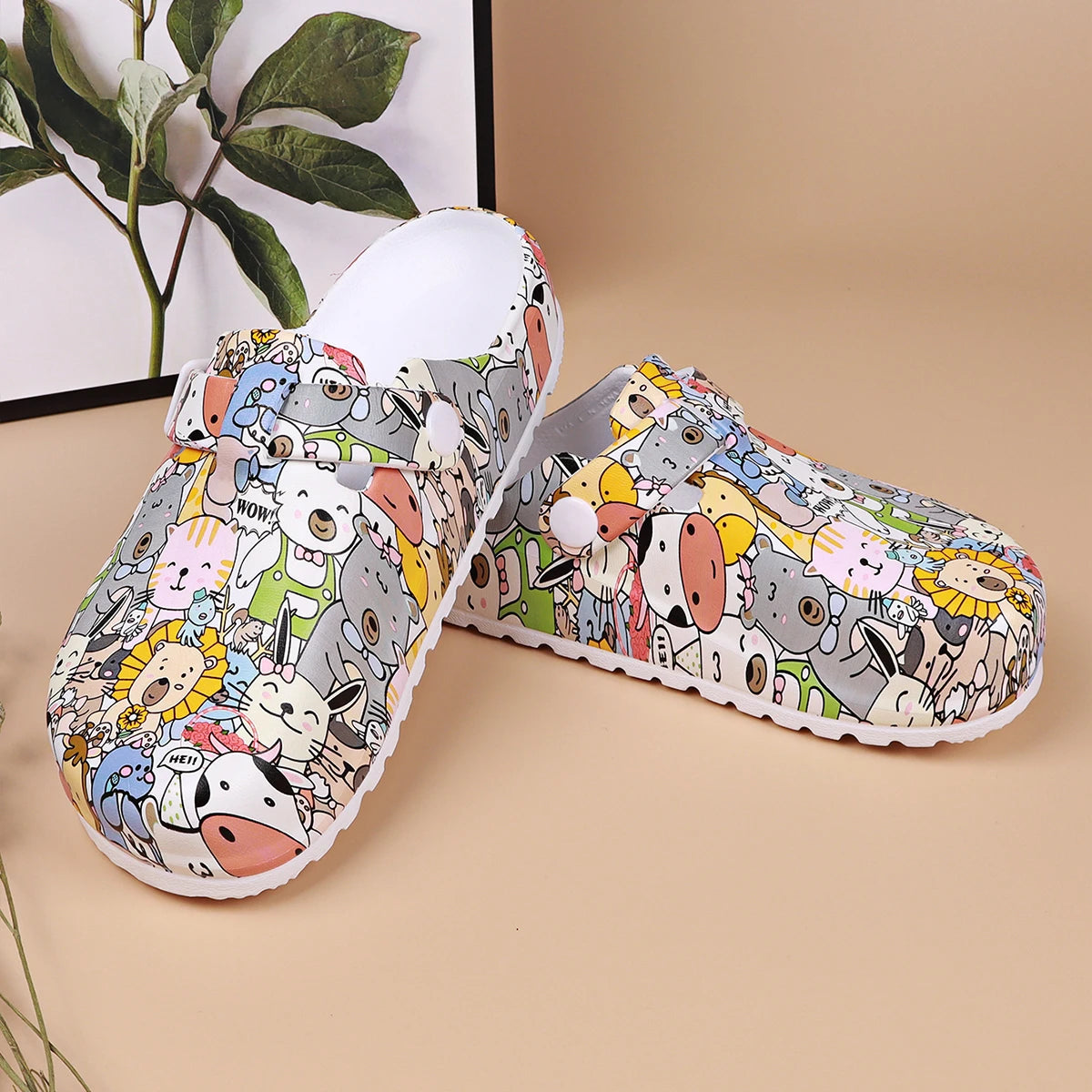Animal Print Soft Sole Clogs