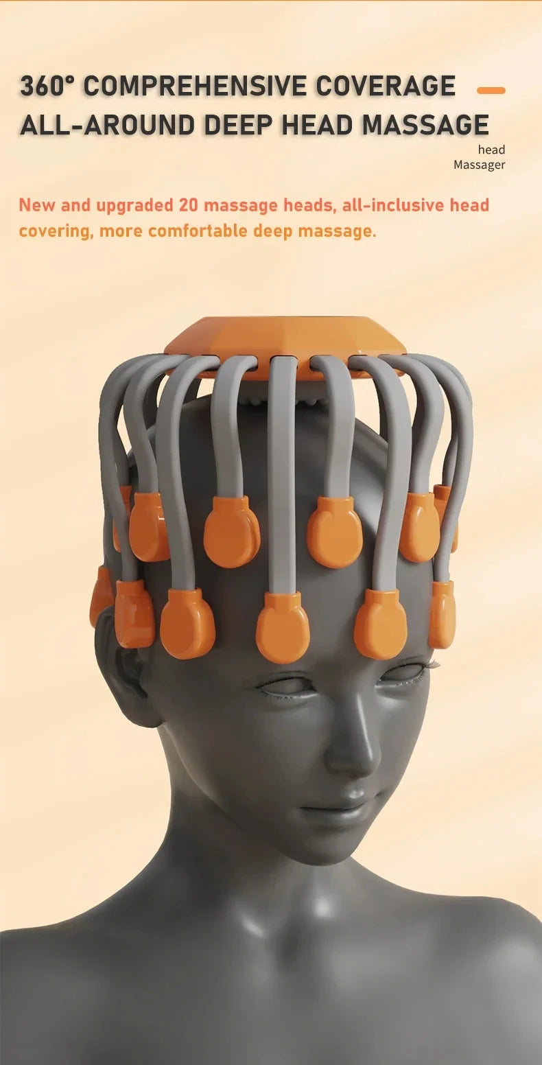 Head Massager Red Light Vibrator