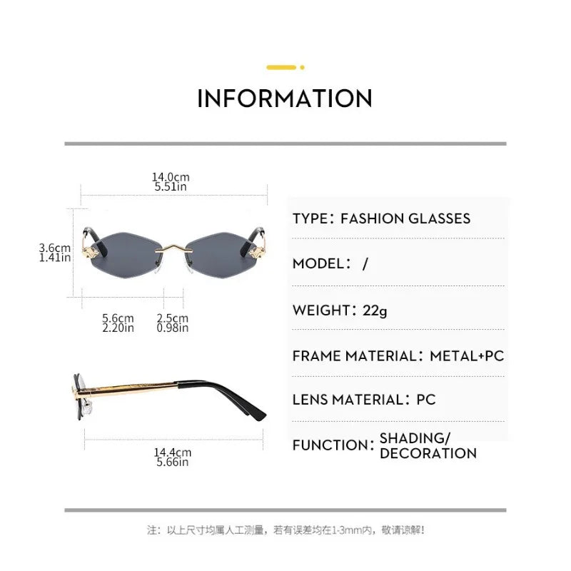 Metal Frame Vintage Rhombus Glasses