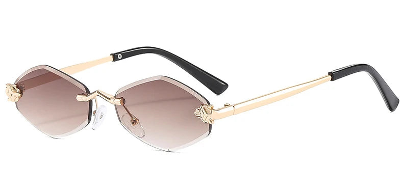 Metal Frame Vintage Rhombus Glasses