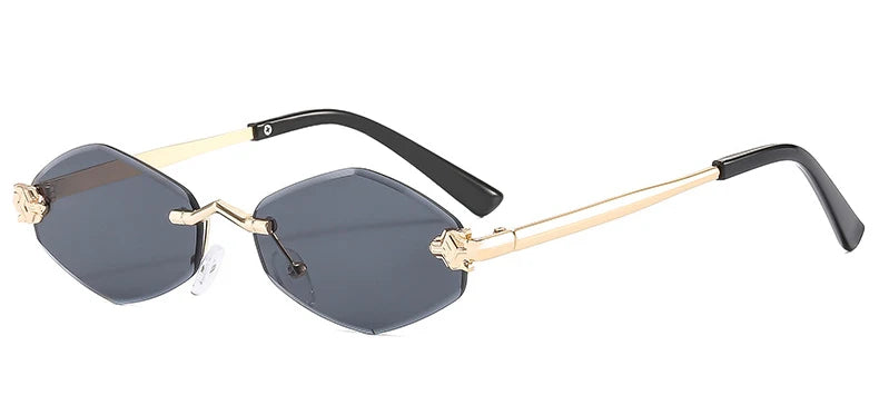 Metal Frame Vintage Rhombus Glasses