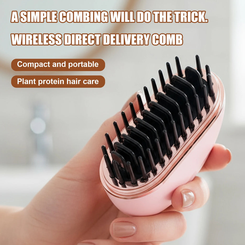 Mini Portable Hair Straightener Brush