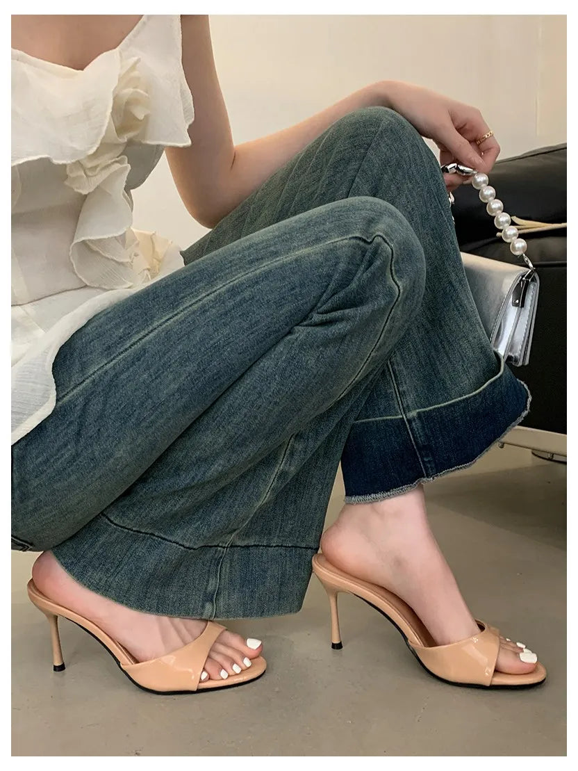 Outdoor Flip Flops Thin High Heel