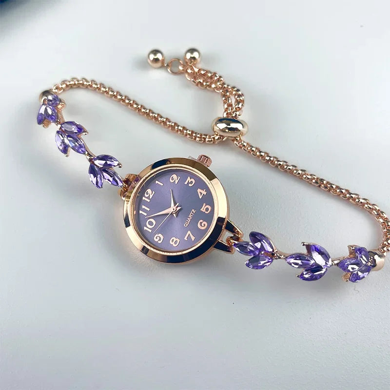 Elegant Rhinestone Bracelet Quartz Watch