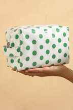 Light Pink Durable PVC Polka Dot Makeup Bag