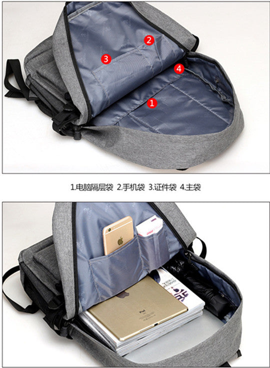 Waterproof Bag Backpack with USB Port for 16 Inch Laptop Unisex - Walmel