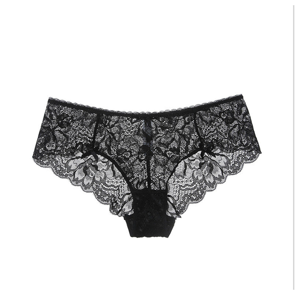 Women's Cotton Sexy Lingerie - Lace, Solid Colored-Walmel