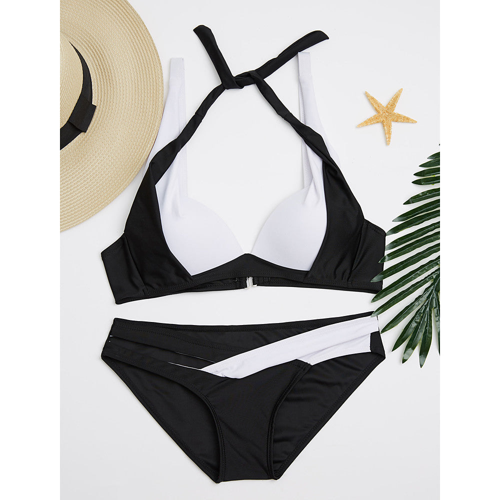 Women's Halter Neck Cheeky Bikini Swimwear-Swimwear-Walmel