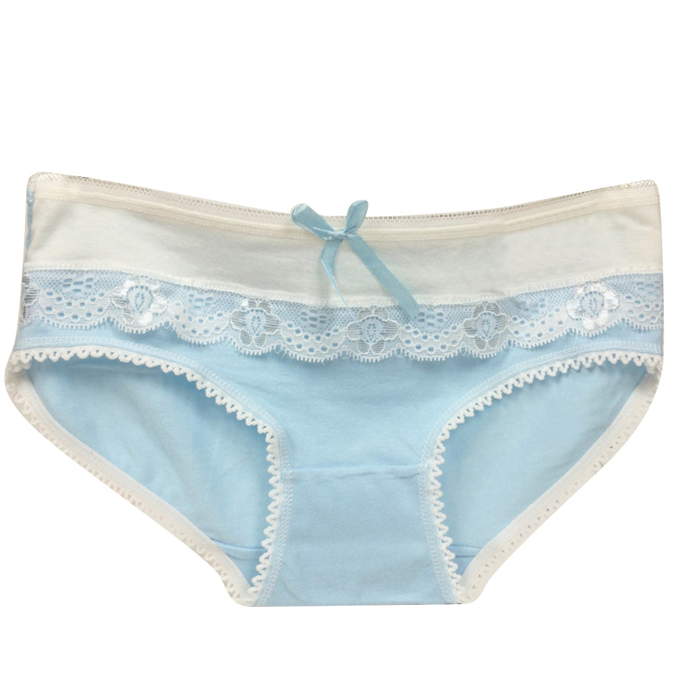 Girls' Briefs Soft Lace Trim Cute Bowknot Underwear - Walmel