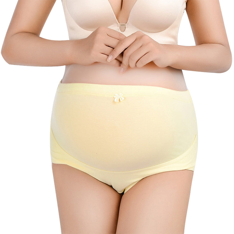 Pregnant Women High Waist Stretchy Cotton Briefs Underwear - Walmel