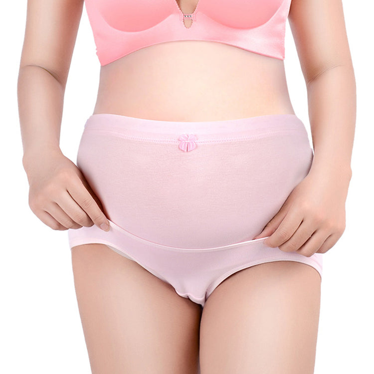 Pregnant Women High Waist Stretchy Cotton Briefs Underwear - Walmel