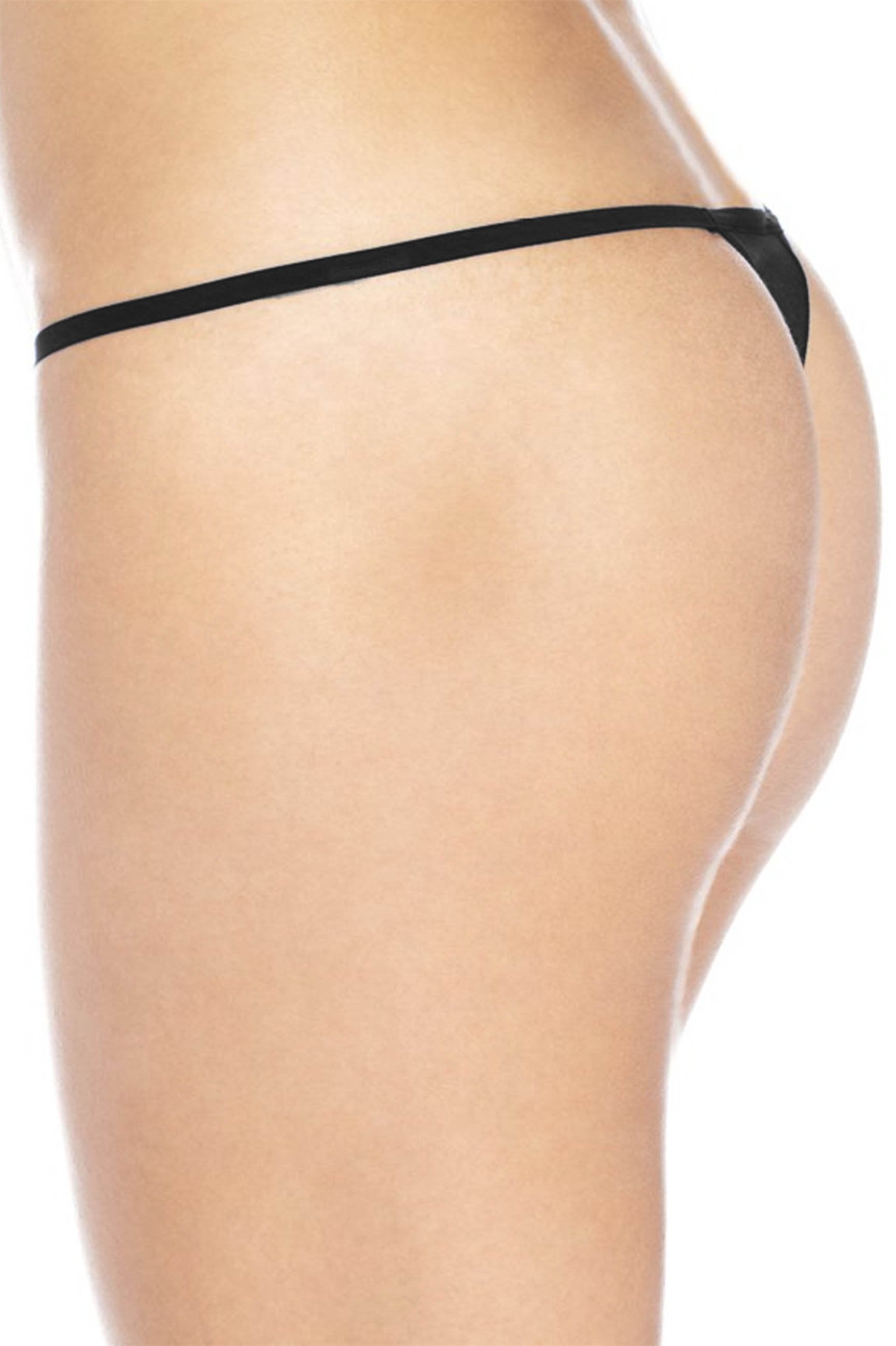 Lot of 3 Women's Sexy Black Thongs with Funny White-Lingerie & Underwear-Walmel