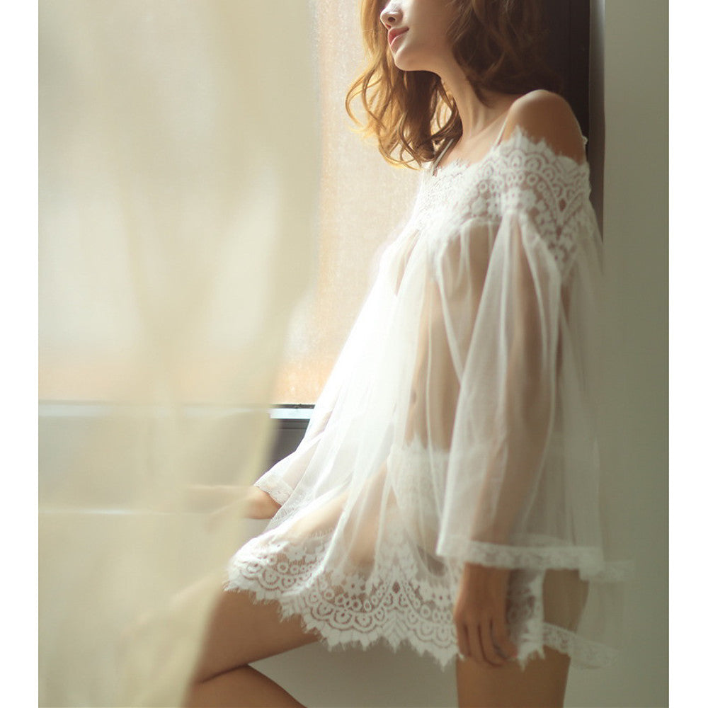 Women's Lace Transparent Super Sexy Babydoll-Walmel