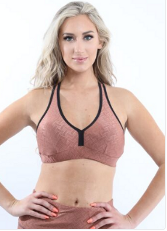 Roma Activewear Sports Bra - Copper [MADE IN ITALY] - Size Small