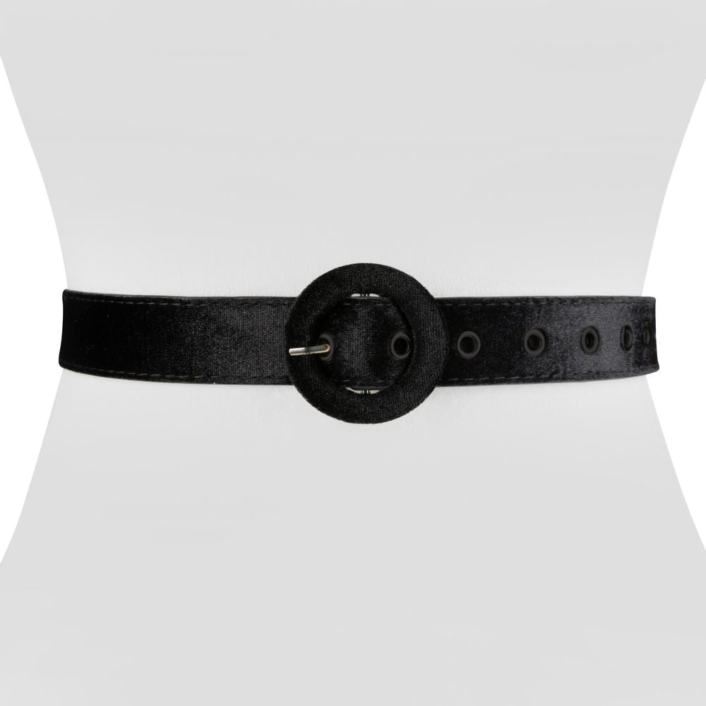 Velvet Round Buckle Belt - Walmel