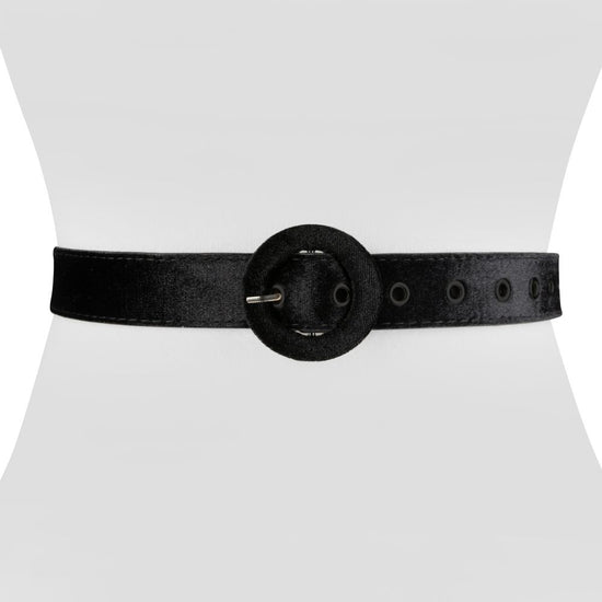 Velvet Round Buckle Belt - Walmel