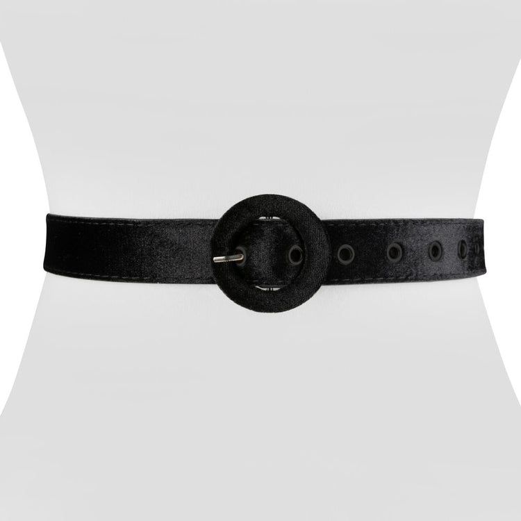 Velvet Round Buckle Belt - Walmel