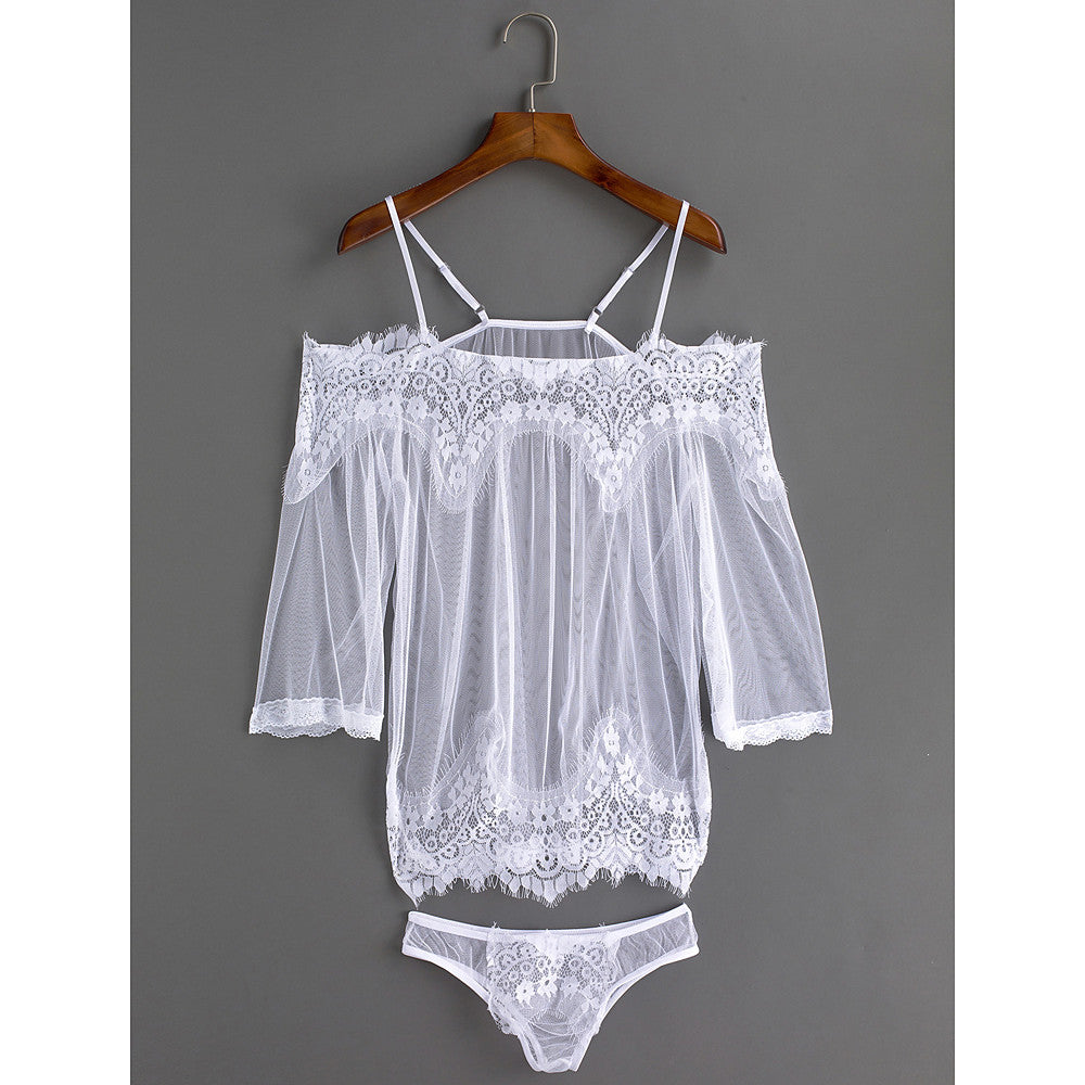Women's Lace Transparent Super Sexy Babydoll-Walmel