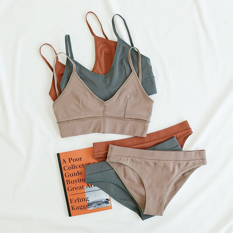 Fashion Cotton Lingerie Wireless Bras - Walmel