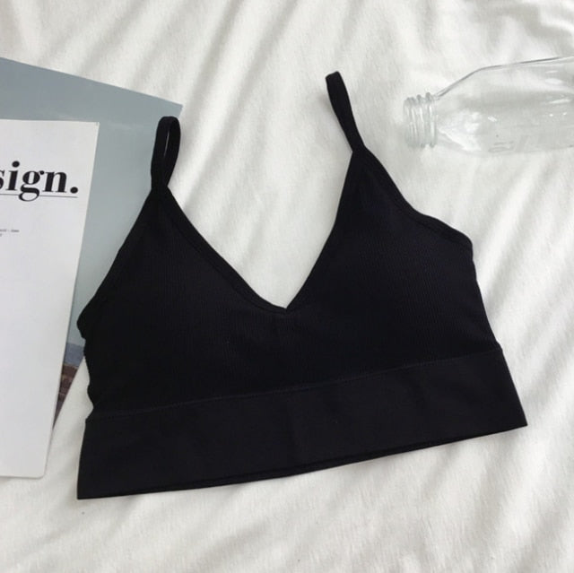 Female Streetwear Sleeveless Sports Bra - Walmel