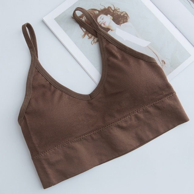 Female Streetwear Sleeveless Sports Bra - Walmel