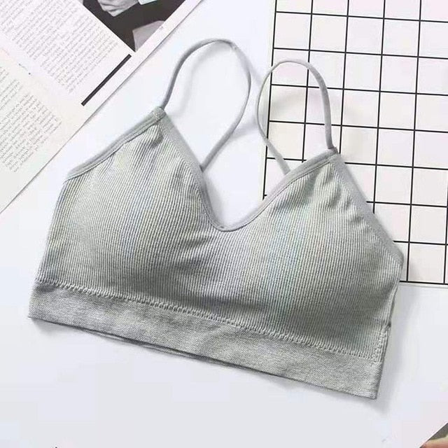 Female Streetwear Sleeveless Sports Bra - Walmel