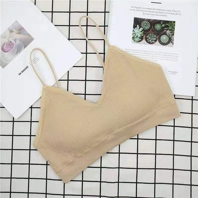 Female Streetwear Sleeveless Sports Bra - Walmel