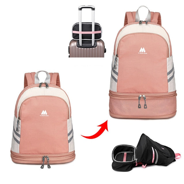 Multifunction Backpack Women's Yoga Swim Sports Fitness Organizer - Walmel
