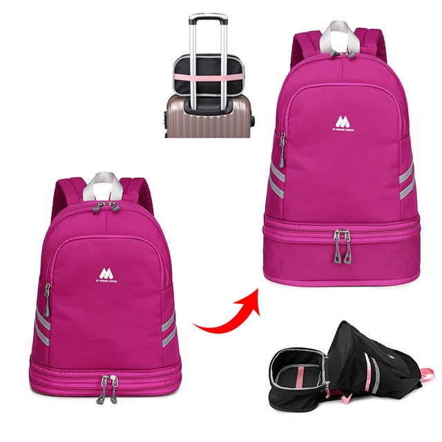Multifunction Backpack Women's Yoga Swim Sports Fitness Organizer - Walmel