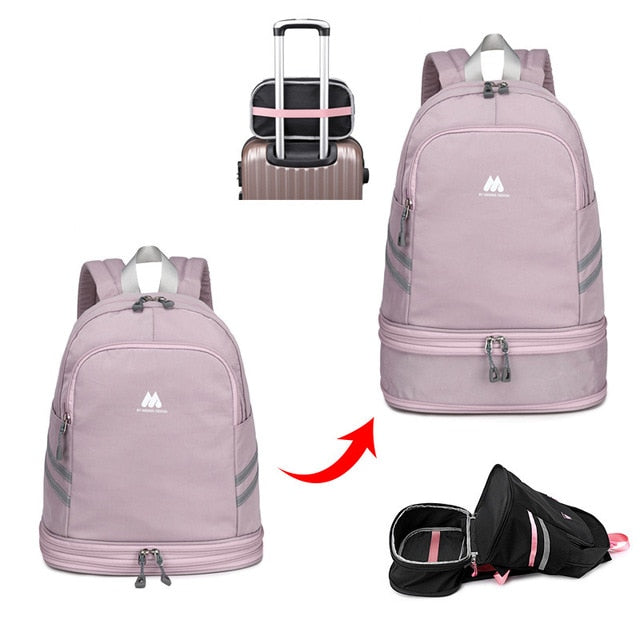 Multifunction Backpack Women's Yoga Swim Sports Fitness Organizer - Walmel