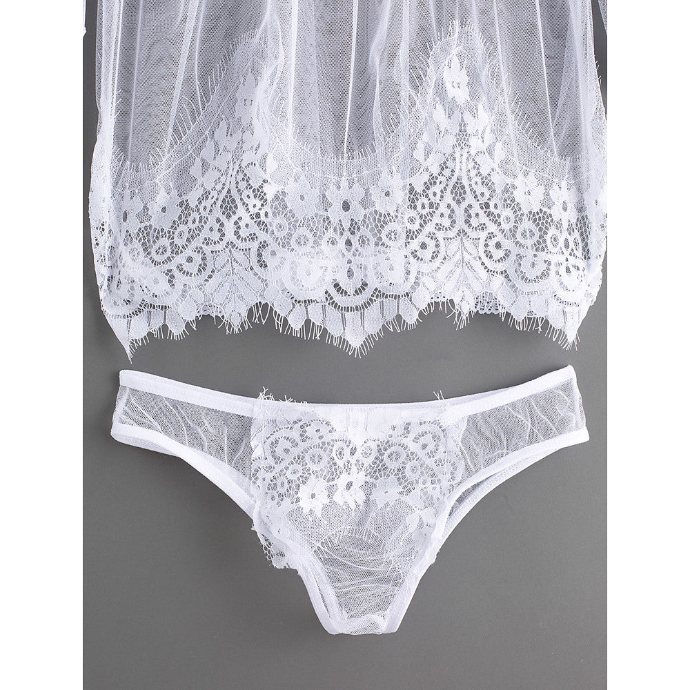 Women's Lace Transparent Super Sexy Babydoll-Walmel